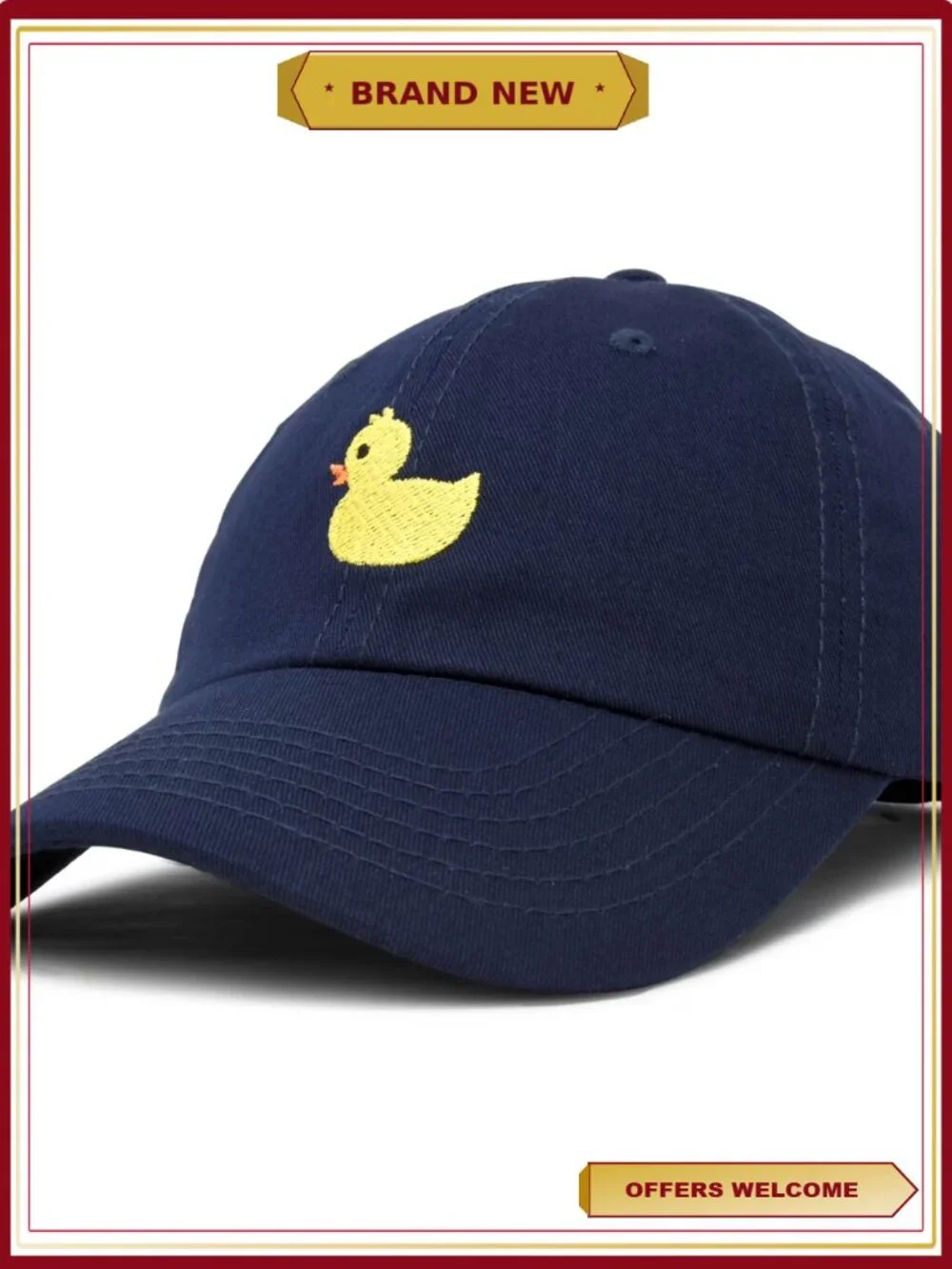 Infant Baseball Cap Cute Ducky Hat Cotton Twill Adjustable Buckle Toddler Boys